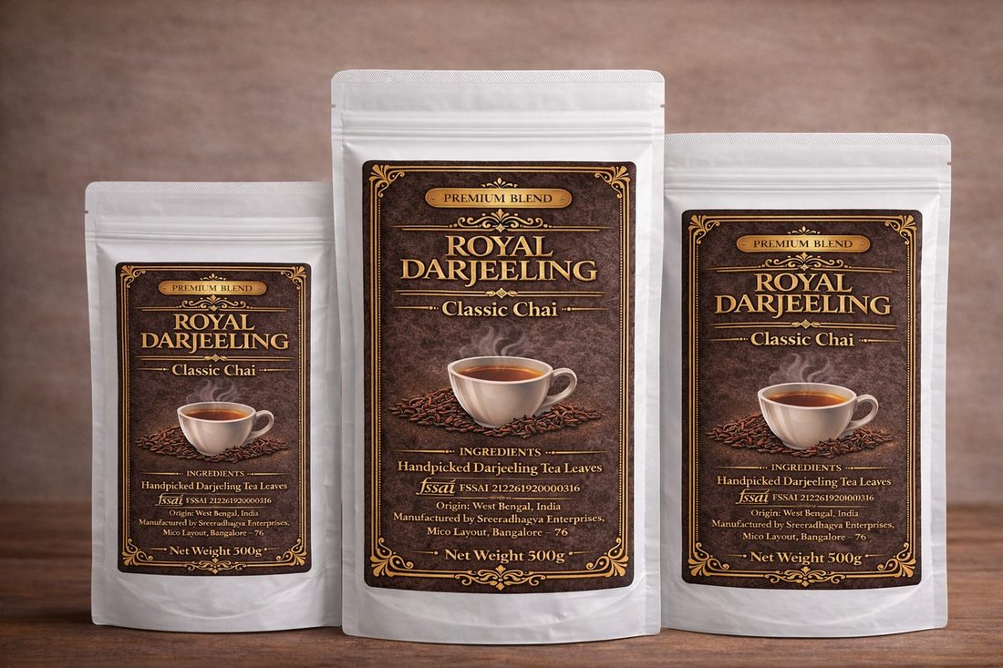 Royal Darjeeling Classic Chai, three pack sizes together