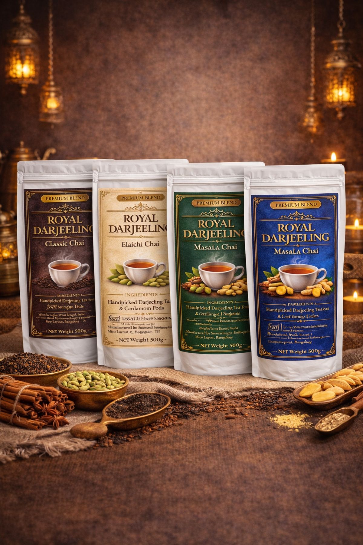 The Royal Darjeeling collection styled with spices